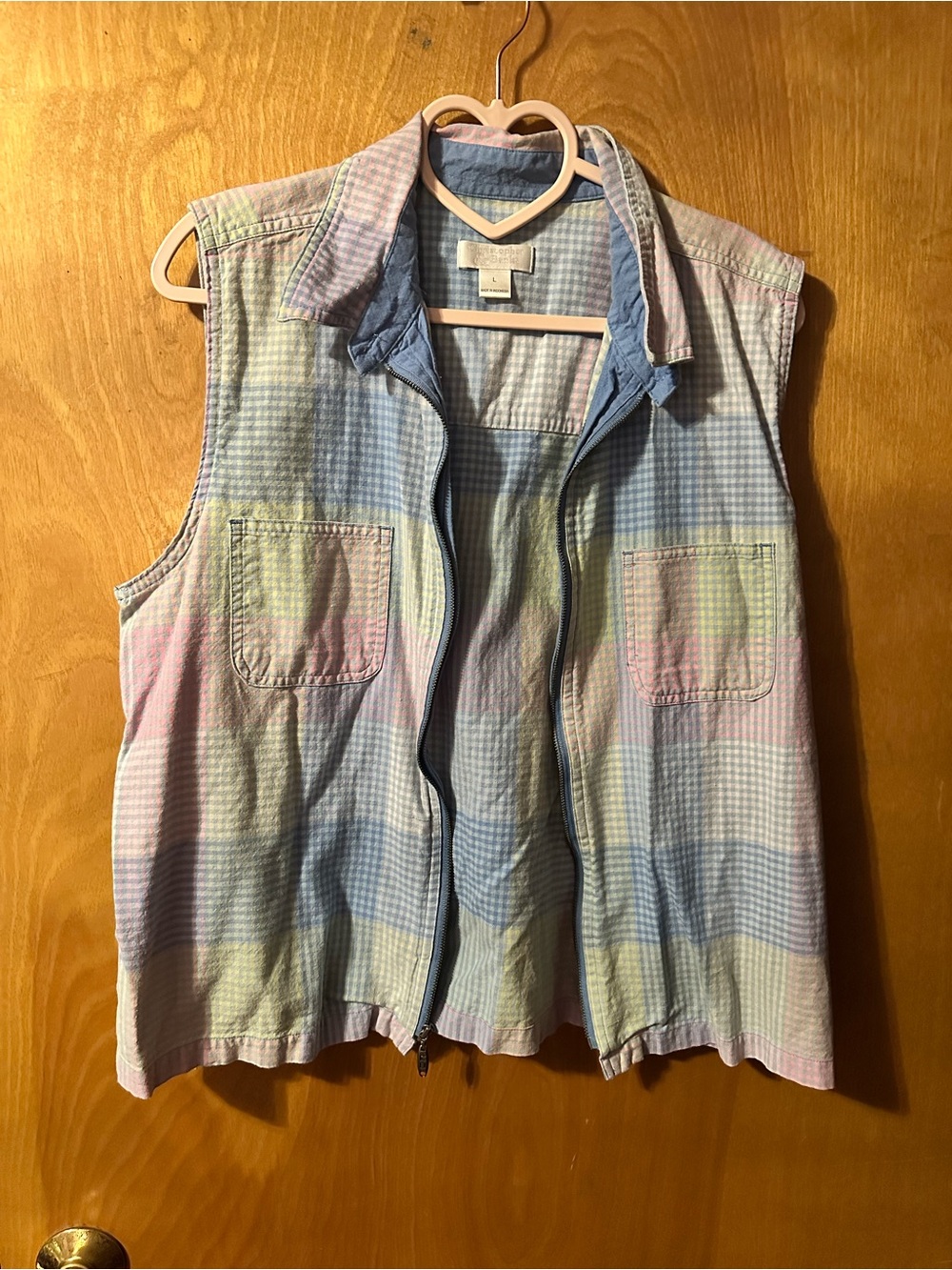 vintage Christopher & Banks sleeveless plaid vest